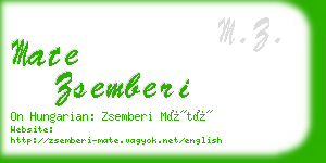 mate zsemberi business card